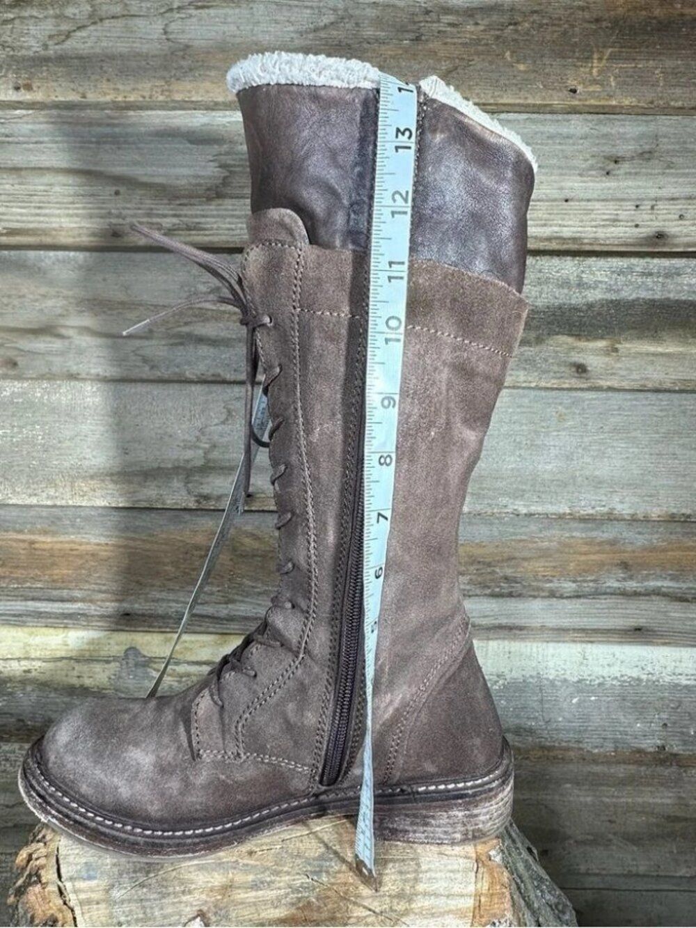 Vintage Foundry Co Brown Leather Lace Up Boots sz 7 - Picture 8 of 8